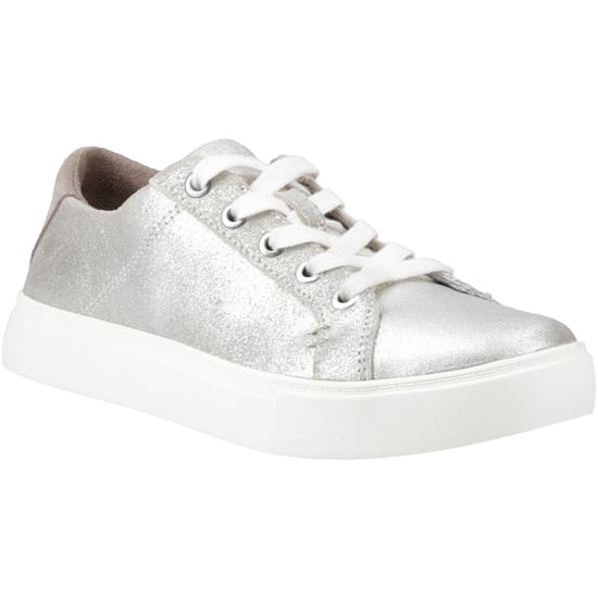 TOMS Kameron Leather Women's Silver Trainers - Image 1