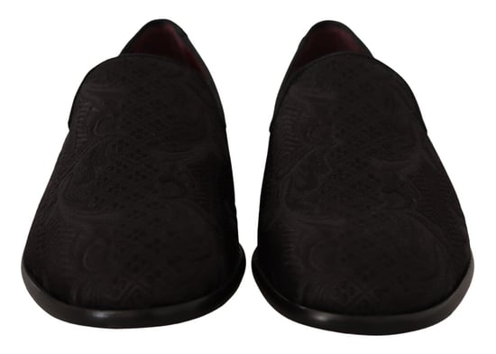 Zapatillas de Pana Floral Negras Dolce & Gabbana para Hombre - Image 2