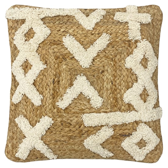 Funda de cojín de yute trenzado de algodón Camfa - Image 1