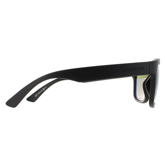 Serengeti Square Unisex Matte Black Saturn Green 555nm Chandler