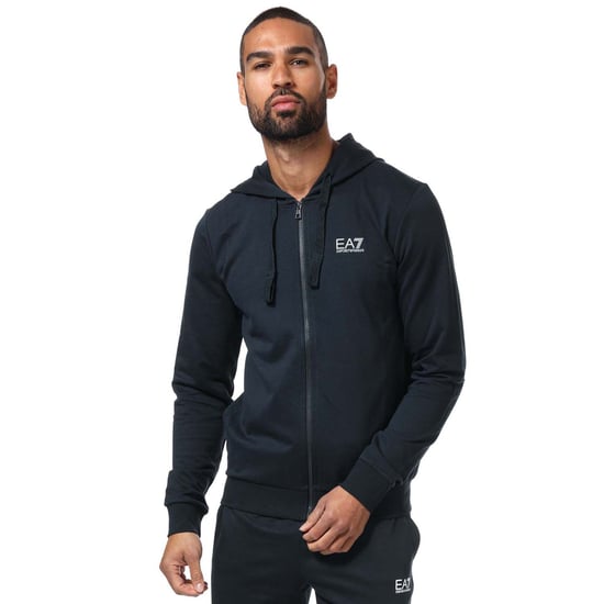 Emporio Armani EA7 zip hoody for men in navy blue