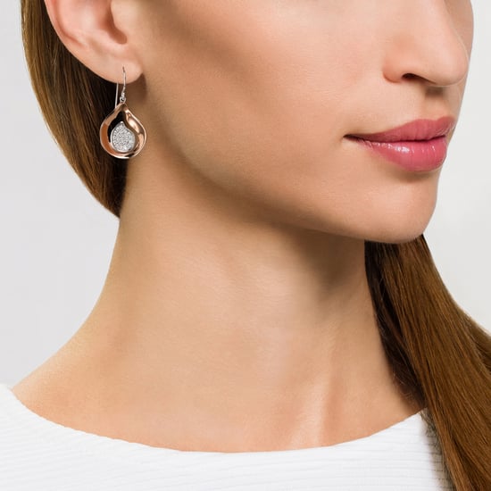 Orphelia Women's 925 Sterling Silver Drop Earrings - Silver/Rose ZO-5194 - Image 5