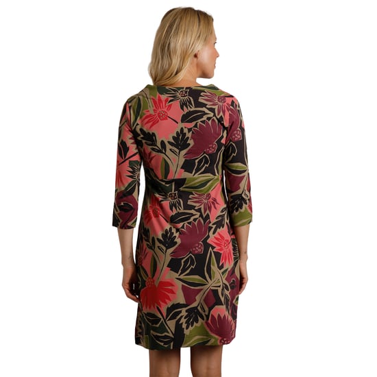 Weird Fish Womens/Ladies Starshine Abstract Floral Jersey Organic Dress (Pink)