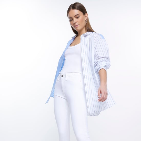 River Island Womens Skinny Jeans White Molly Mid Rise Bum Sculpt