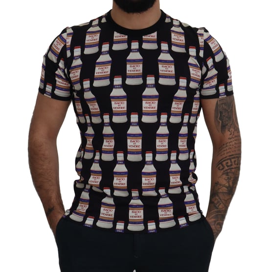 Dolce & Gabbana Camiseta de Algodón Negra Bacio Di Venere para Hombre - Image 3