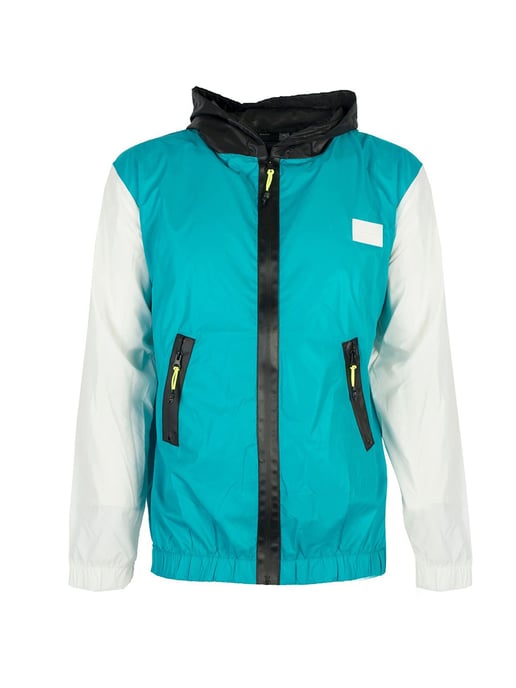 Takeshy Kurosawa Chaqueta Wind del hombre negro, Blanco, azul - Image 4