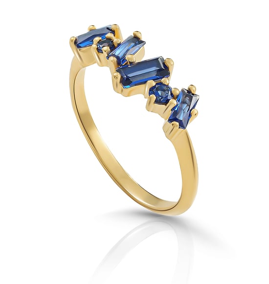 Orphelia 'Novel' Women's 925 Sterling Silver Ring - Gold ZR-7534 - Image 1