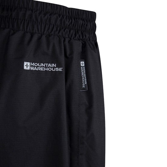 Mountain Warehouse Mens Downpour Waterproof Trousers (Black) - Image 5