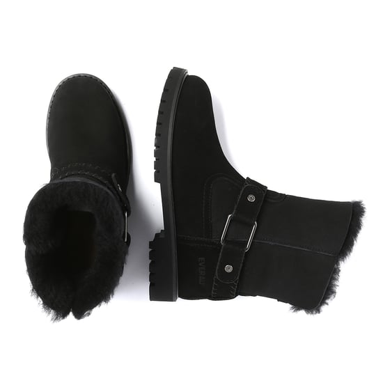 EVER AU Women Pheasant Mid Calf Fashion Boots - Black