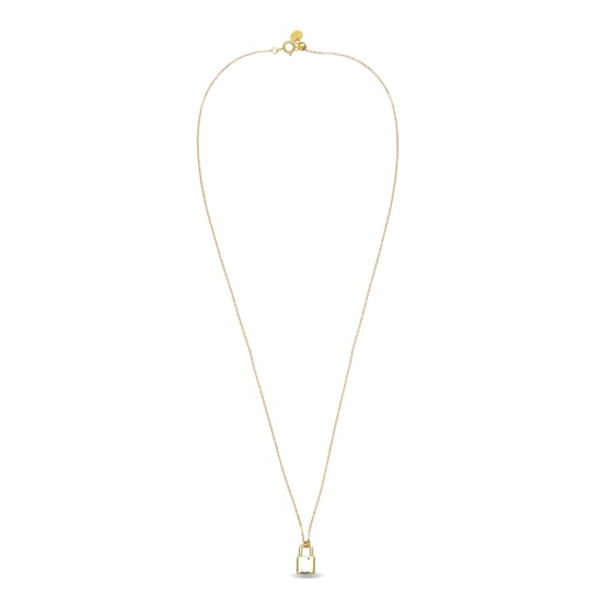Luxenter imlor necklace in 925 sterling silver with 18 carat yellow gold plated finish