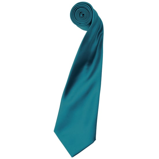 Premier Unisex Adult Colours Satin Tie (Teal) - Image 1