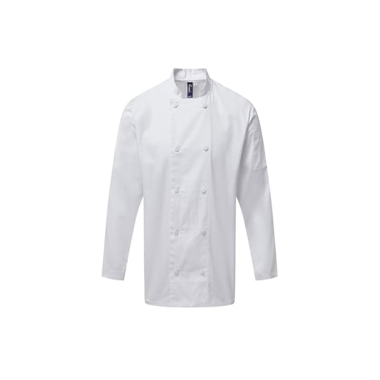 Premier Mens Coolchecker Long-Sleeved Chef Jacket (White) - Image 1