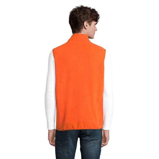 SOLS Unisex Adult Factor Fleece Zipped Body Warmer (Orange) - Image 2