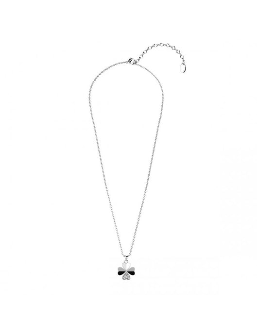 Colgantes de pétalos de trébol - Plata y cristal - Image 5