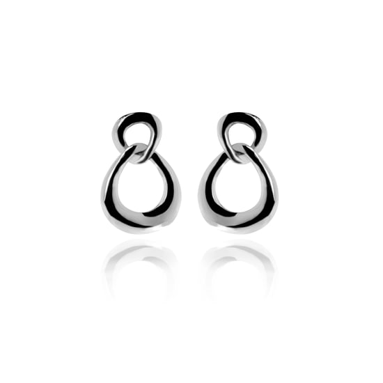 Pendientes Luxenter, jomo acabado en rodio - Image 1
