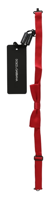 Corbata de hombre Papillon ajustable slim de seda 100% roja de Dolce & Gabbana - Image 2