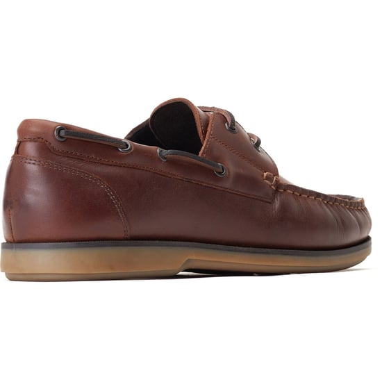 Base London Stern Leather Men's Burnt Brown Boat Shoes - Image 2
