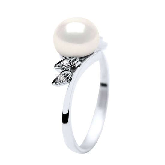 DIADEMA - Ring - White Gold - Real Freshwater Pearls - White