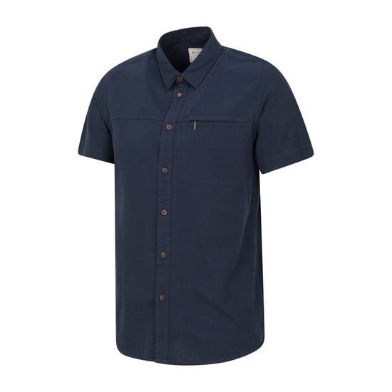 Mountain Warehouse Mens Coconut Slub Short-Sleeved Shirt (Navy) - Image 2