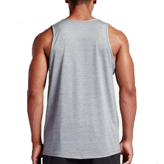 Camiseta sin mangas para hombre en gris con logo bordado de Nike - Image 2