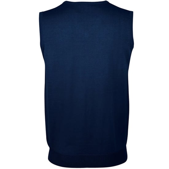 SOLS Unisex Adult Gentlemen Knitted Sleeveless Sweater Vest (Navy) - Image 2