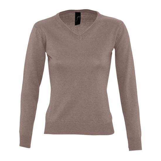 SOLS Womens/Ladies Galaxy V Neck Sweatshirt (Medium Grey) - Image 1