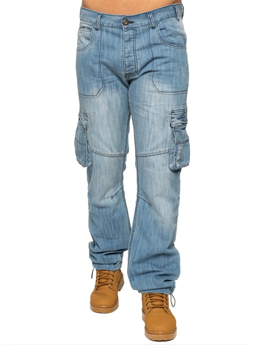 Enzo | Vaqueros de combate para hombre - Azul claro - Image 2