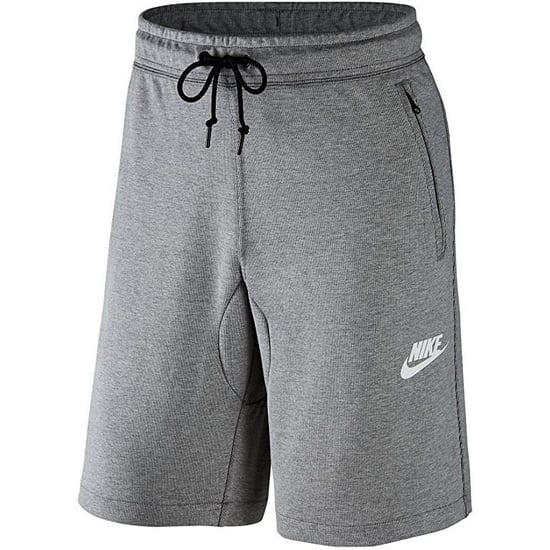 Pantalones cortos de polar Nike para hombre gris con bolsillos con cremallera - Image 1