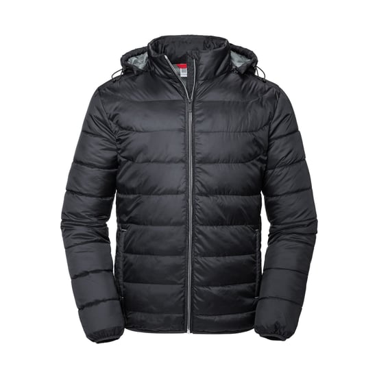 Russell Adults Unisex Hooded Nano Jacket (Black) - Image 1