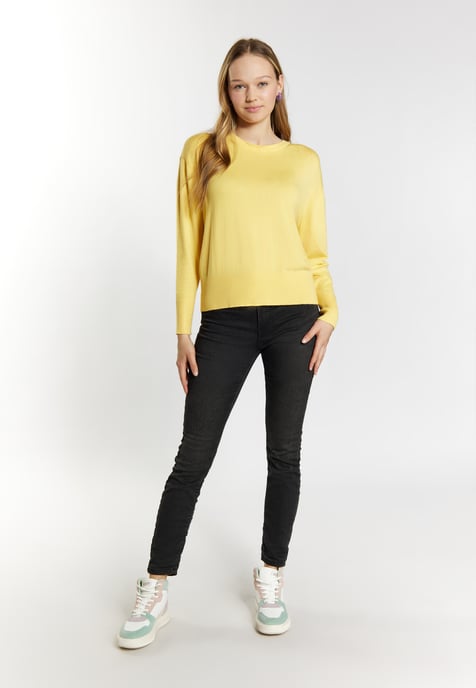 Mymo Knitted pullover women light yellow - Image 2