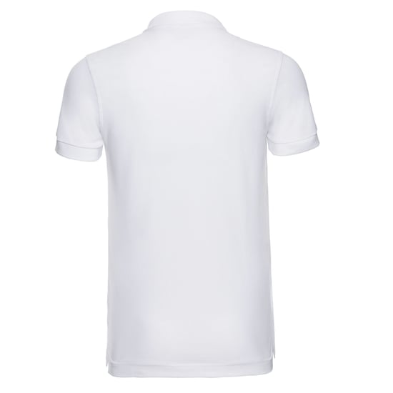 Russell Mens Plain Stretch Polo Shirt (White) - Image 2