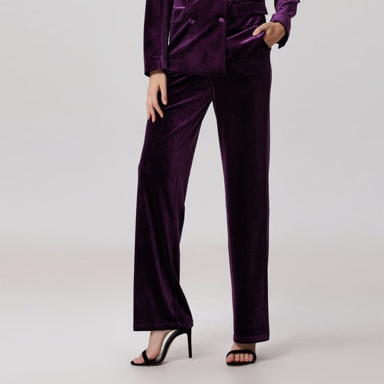 Straight velvet suit pants - Image 2