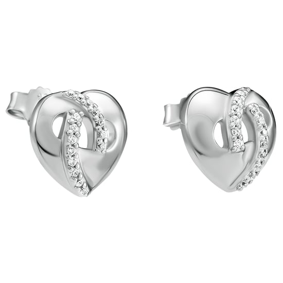 Orphelia 'Amore' Women's 925 Sterling Silver Stud Earrings - Silver ZO-7577 - Image 1