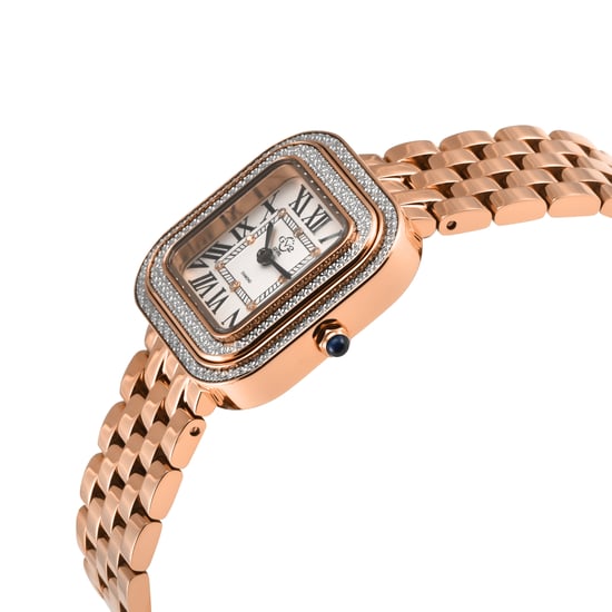 GV2 Bellagio Women's Swiss Made Diamond Watch, Silver-White Dial, IPRG Bracelet - Image 2
