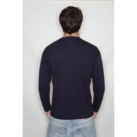 Fruit Of The Loom Mens R Long-Sleeved T-Shirt (Deep Navy) - Image 2