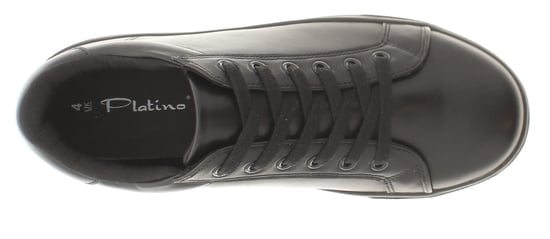 Platino Womens School Shoes Trainers Pumps Drawn Lace Up black
