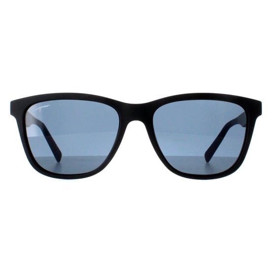 Salvatore Ferragamo Rectangle Mens Matte Black Blue SF998S