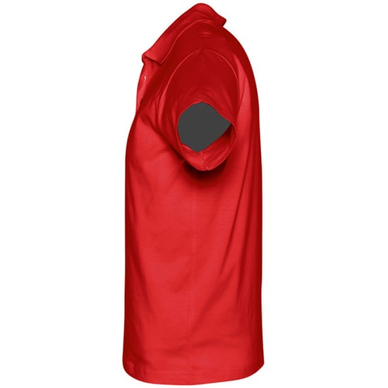 SOLS Mens Prescott Jersey Short Sleeve Polo Shirt (Red) - Image 3