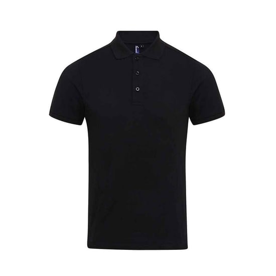 Premier Mens Coolchecker Plus Piqu Polo Shirt (Black) - Image 1