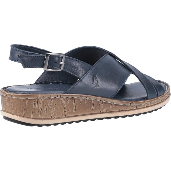 Hush Puppies Womens/Ladies Elena Leather Wedge Sandal (Navy) - Image 4