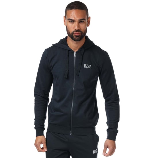 Emporio Armani EA7 zip hoody for men in navy blue