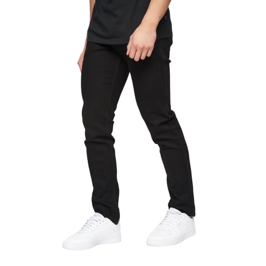 Crosshatch Mens Buraca Denim Slim Jeans (Black) - Image 3