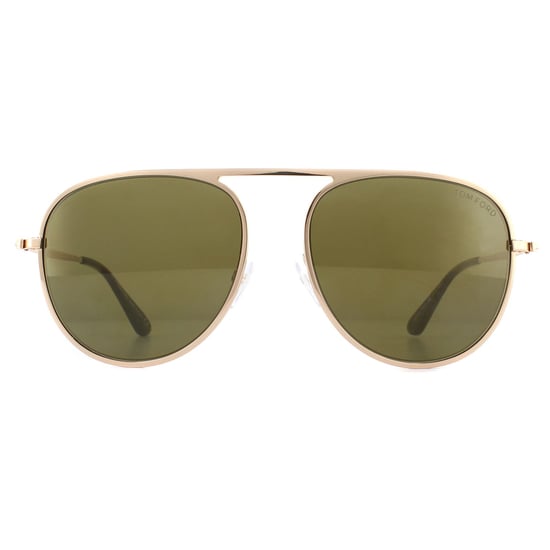 Tom Ford Aviator Unisex Shiny Rose Gold Mirrored Roviex Sunglasses