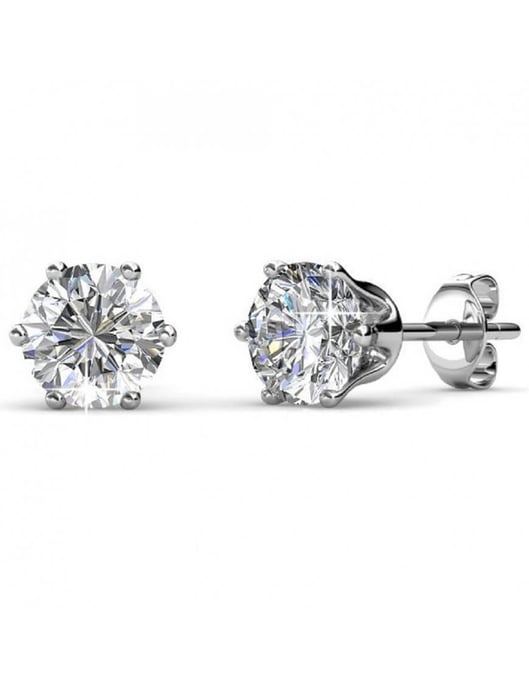 Pendientes Avril con Piedra de Nacimiento - Plata y Cristal - Image 1
