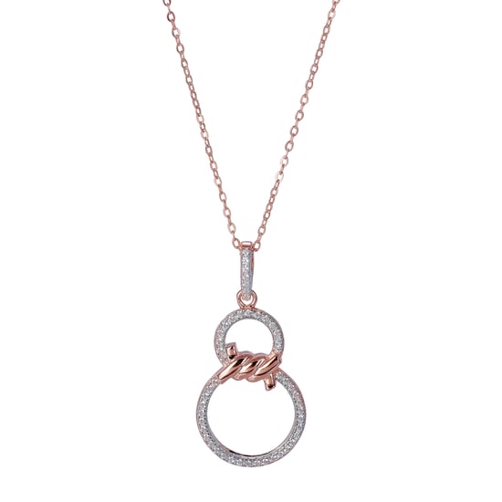 Orphelia 'Aavia' Women's 925 Sterling Silver Set: Necklace + Earrings + Ring - Rose SET-7422 - Image 2