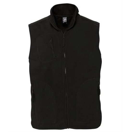 SOLS Unisex Adult Norway Fleece Gilet (Black) - Image 1