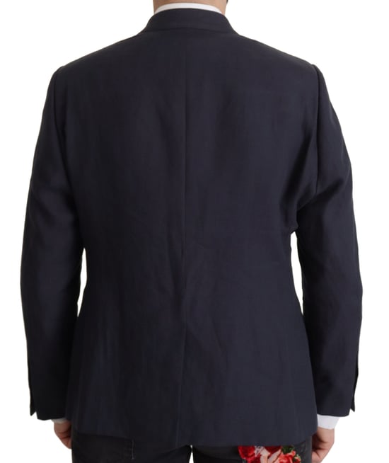 Chaqueta de Alta Sastrería Dolce & Gabbana Azul Oscuro Blazer para Hombre - Image 4