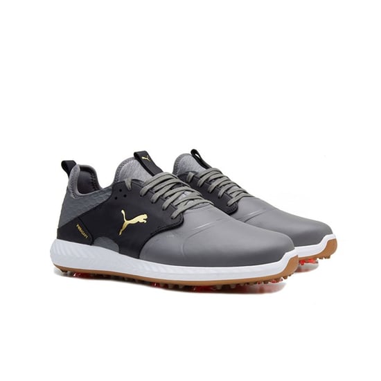 PUMA Ignite Power Adapt Cage Crafted Grey Smooth Leather Mens Trainers 193825 06