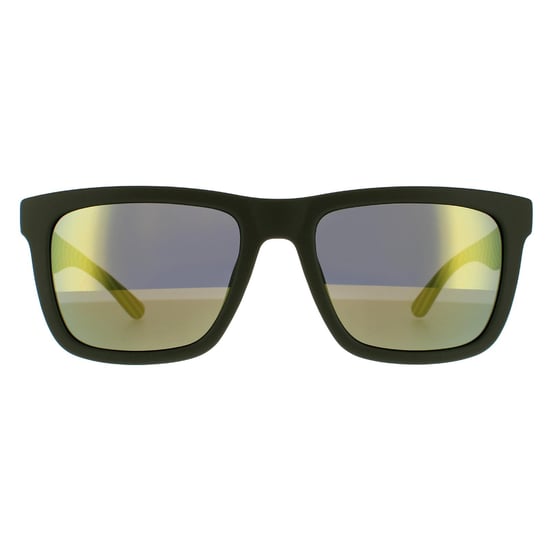 Gafas de Sol Rectangulares Matte Verde Verde Espejo para Hombre Lacoste - Image 1
