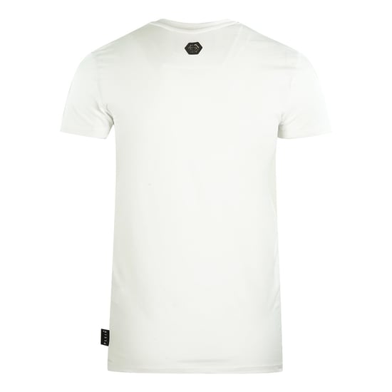 Philipp Plein camiseta blanca con logo de calavera agrietada grande - Image 2